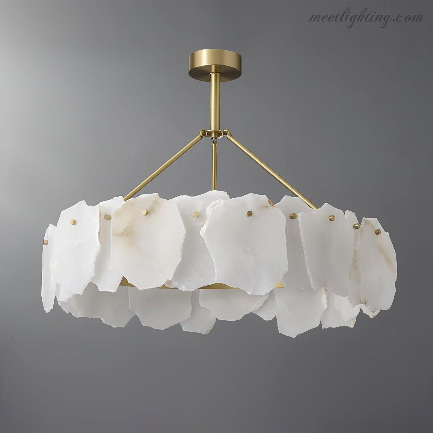 Burton Alabaster Chandelier-Meet Lighting