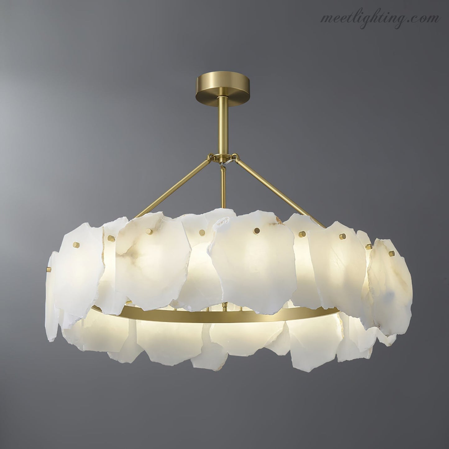 Burton Alabaster Chandelier-Meet Lighting