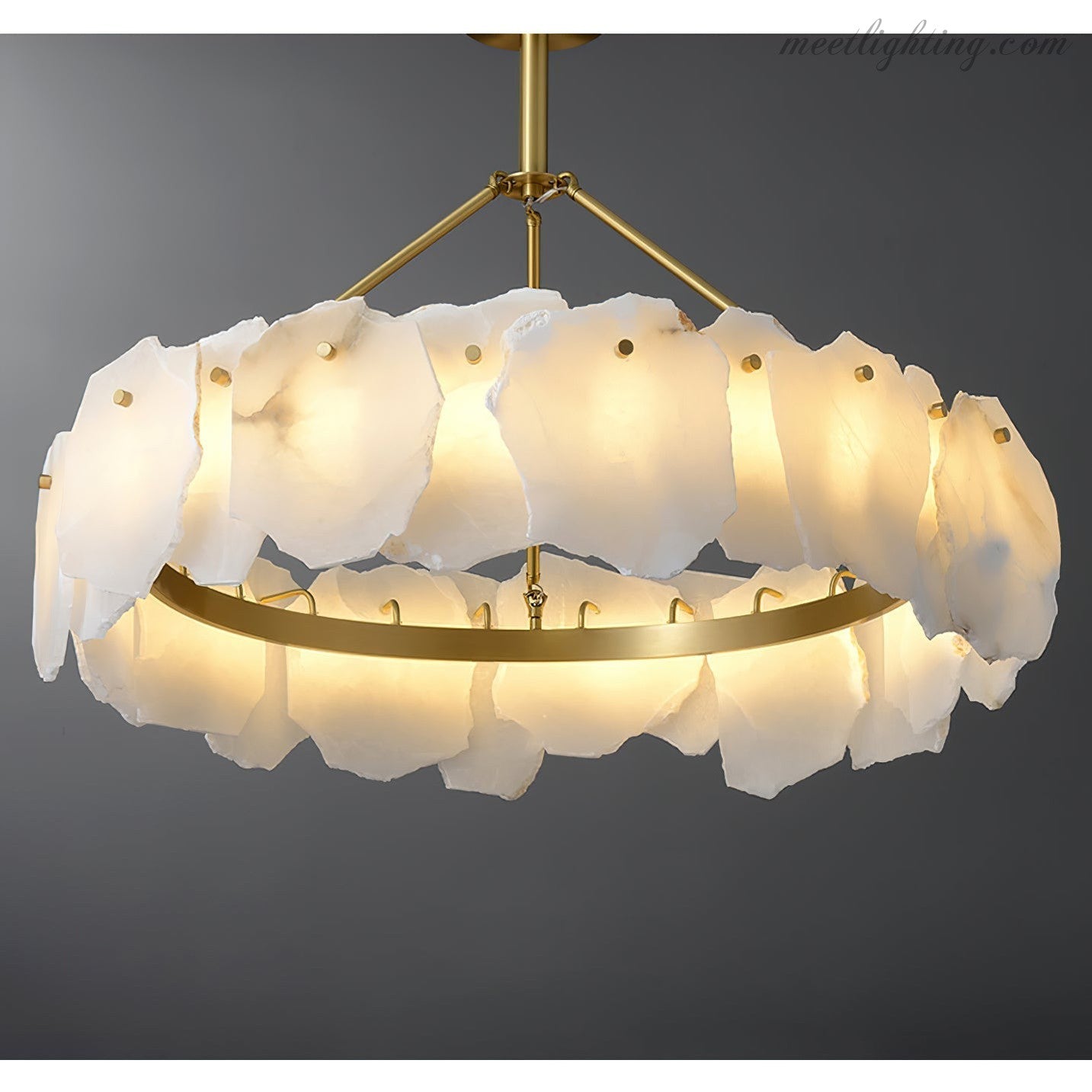 Burton Alabaster Chandelier-Meet Lighting