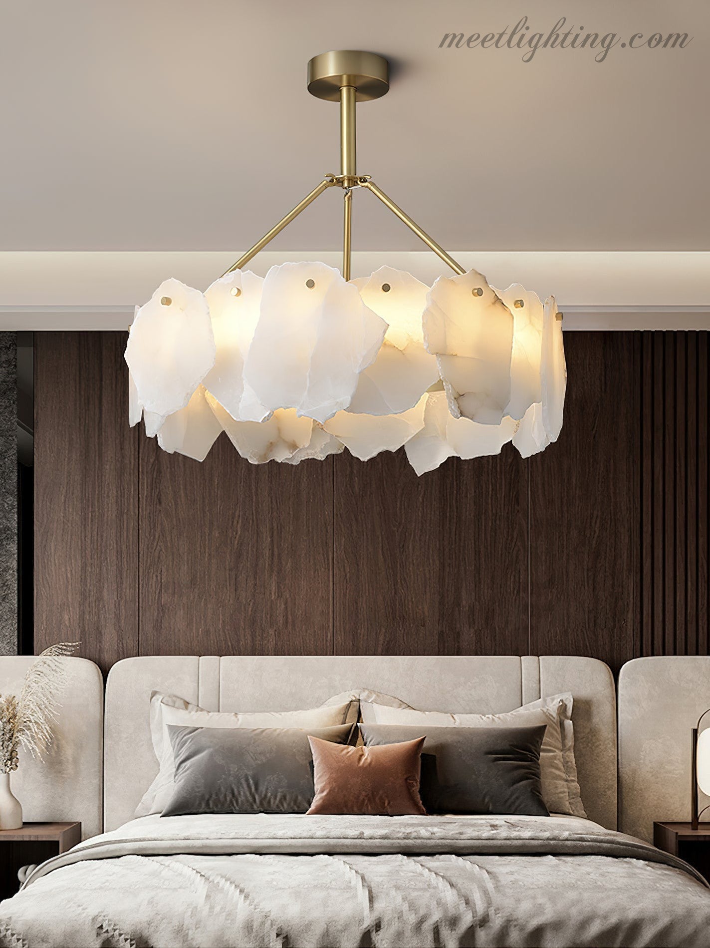 Burton Alabaster Chandelier-Meet Lighting