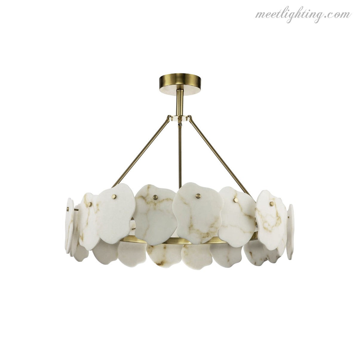 Burton Alabaster Chandelier-Meet Lighting