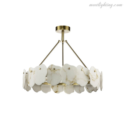 Burton Alabaster Chandelier-Meet Lighting