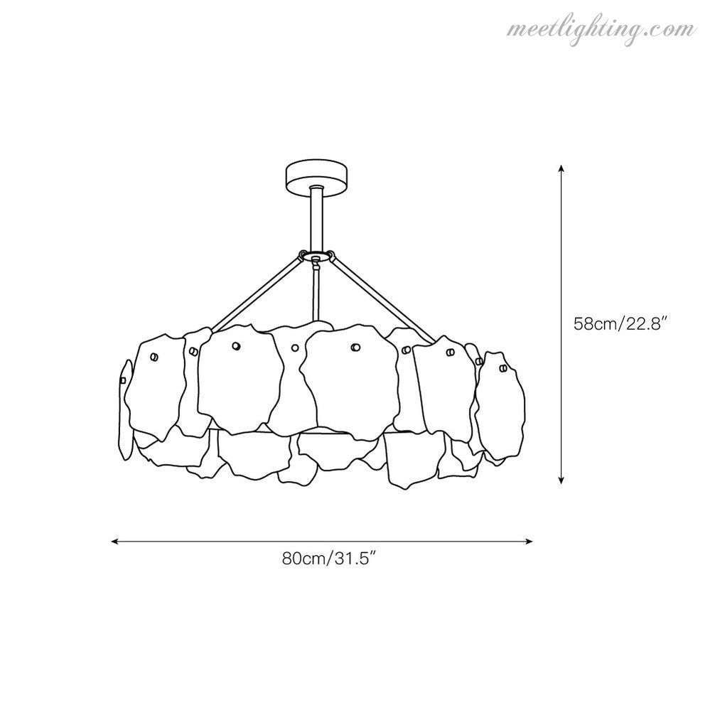 Burton Alabaster Chandelier-Meet Lighting