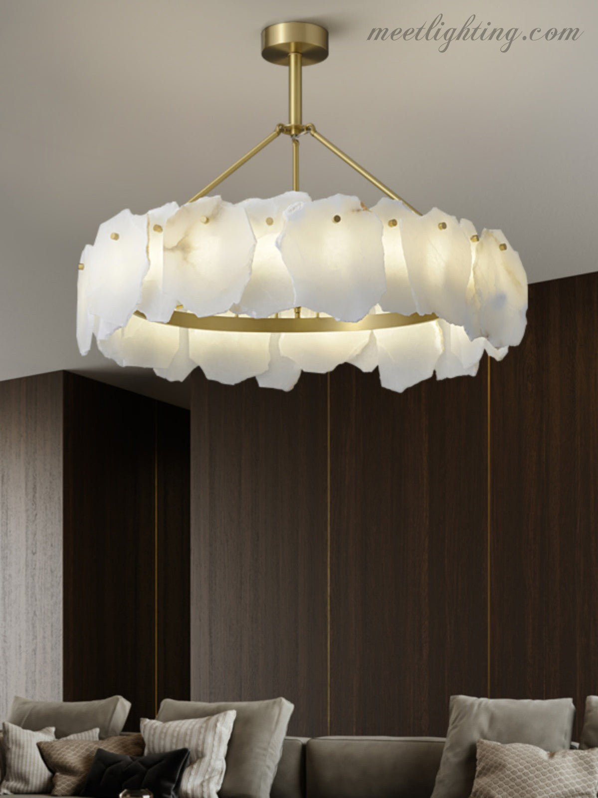 Burton Alabaster Chandelier-Meet Lighting