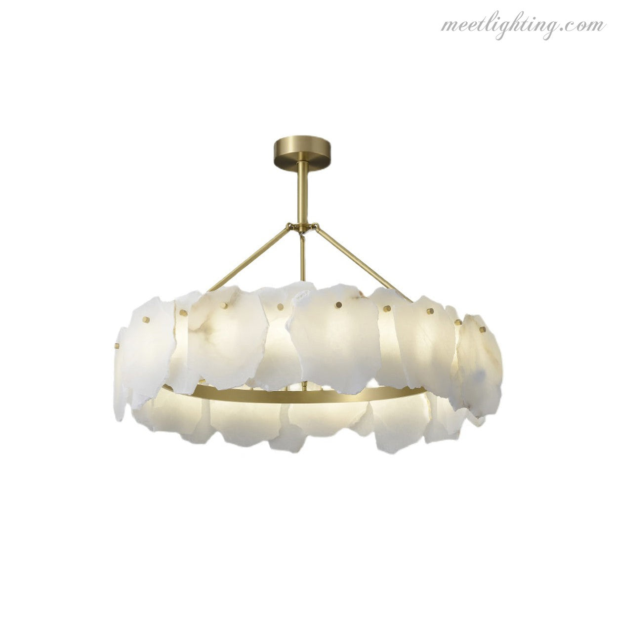 Burton Alabaster Chandelier-Meet Lighting