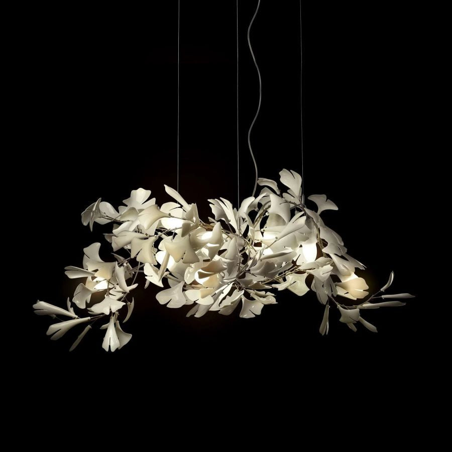 Bustling Ceramic Ginkgo Leaf Chandelier-MEET LIGHTING
