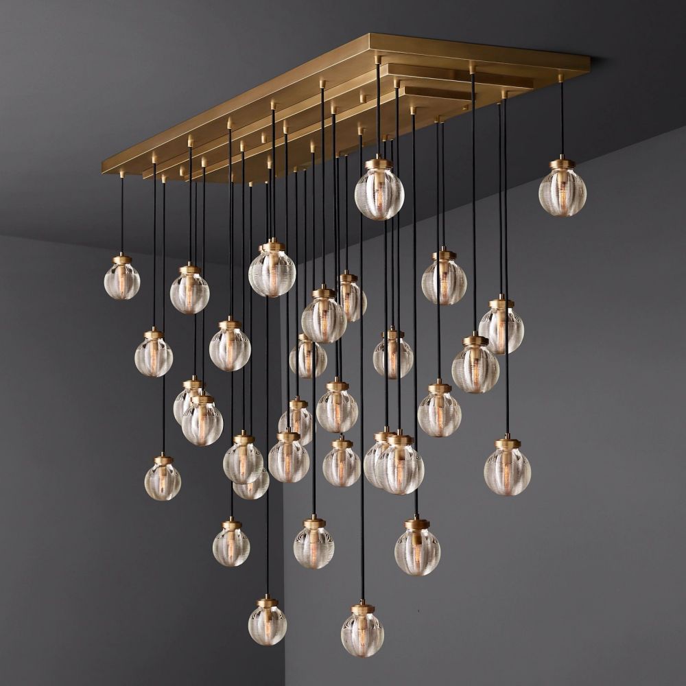 Pearl Rectangle Chandelier 72"