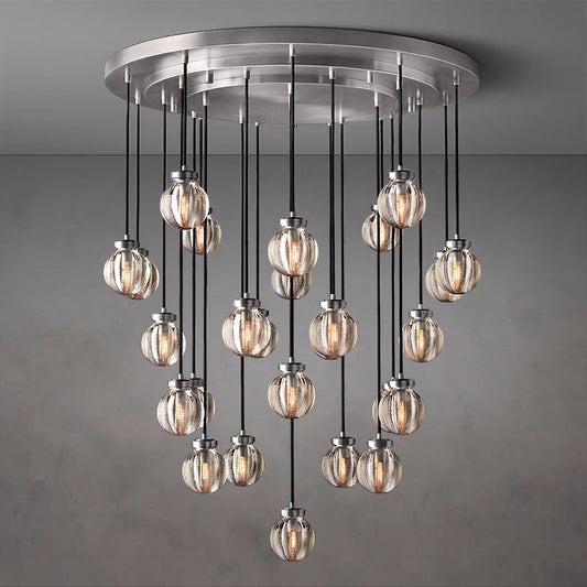 Pearl Round Chandelier 38"