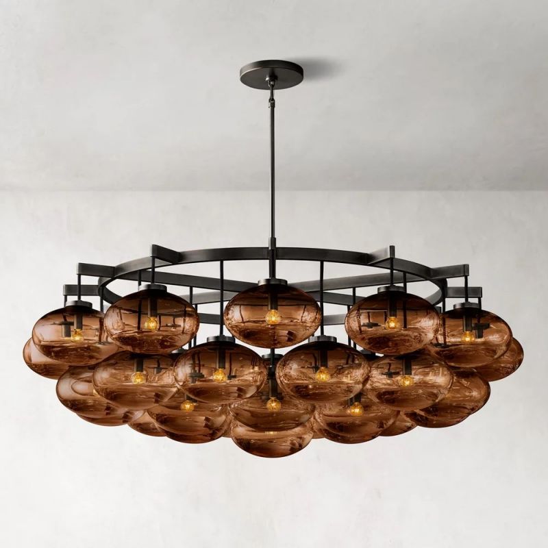 Cabrette Round Chandelier 60"-MEET LIGHTING