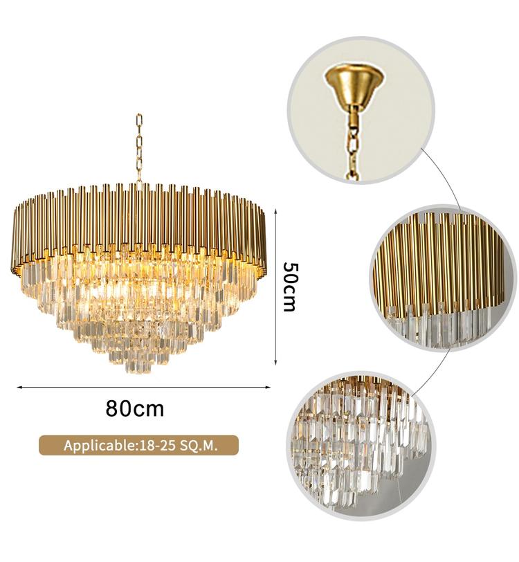 Callistenes Clear Crystal Chandelier-Meet Lighting