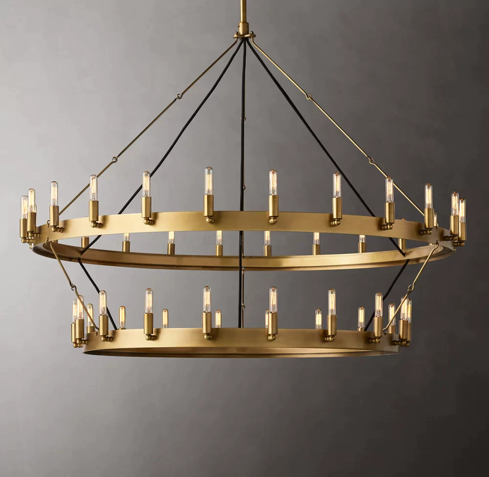 Camilo Vintage Filament 2-tier Chandelier-Meet Lighting