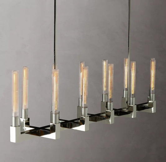 Candlestick Linear Chandelier 67"-Meet Lighting