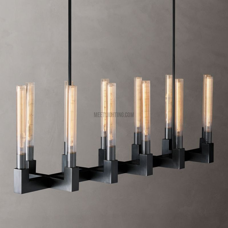 Cania Linear Chandelier 55"-Meet Lighting