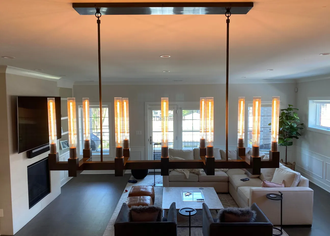 Cannele Linear Chandelier 55"-MEET LIGHTING