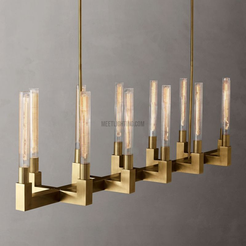 Cania Linear Chandelier 67"-Meet Lighting