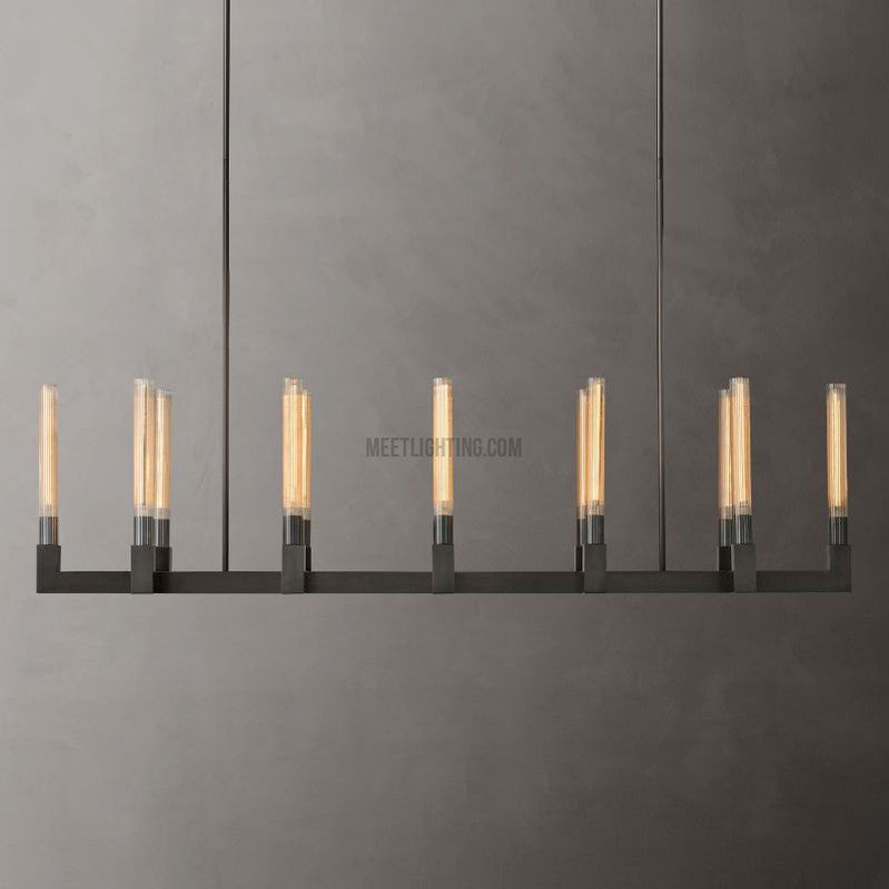 Cania Linear Chandelier 67"-Meet Lighting