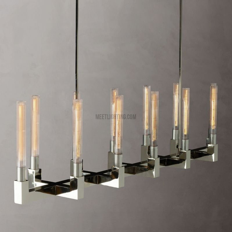 Cania Linear Chandelier 67"-Meet Lighting