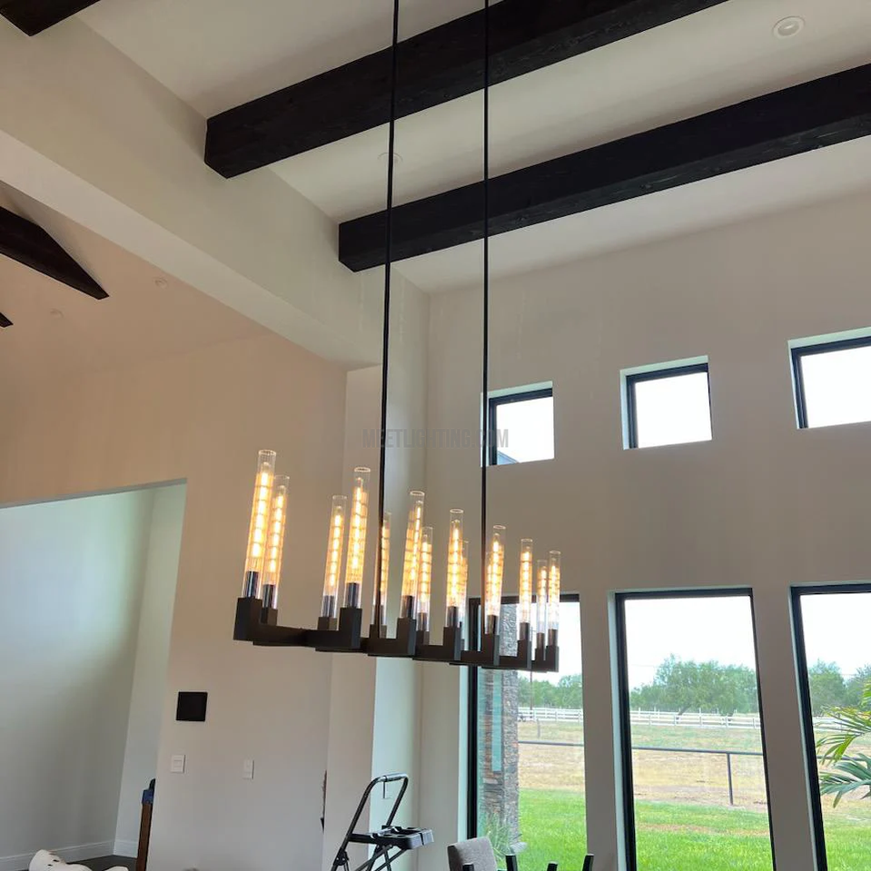 Cania Linear Chandelier 67"-Meet Lighting