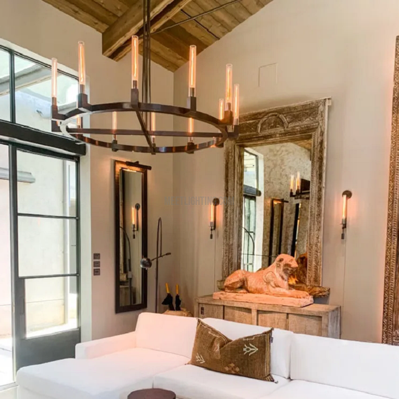 Cannele Round Chandelier 48"-MEET LIGHTING