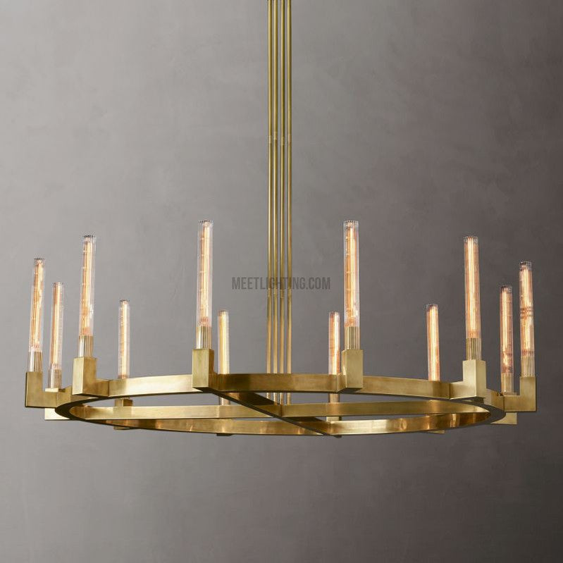 Cania Round Chandelier 60"-Meet Lighting