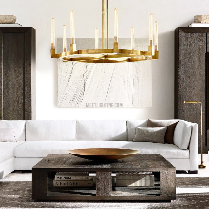 Cania Round Chandelier 60"-Meet Lighting