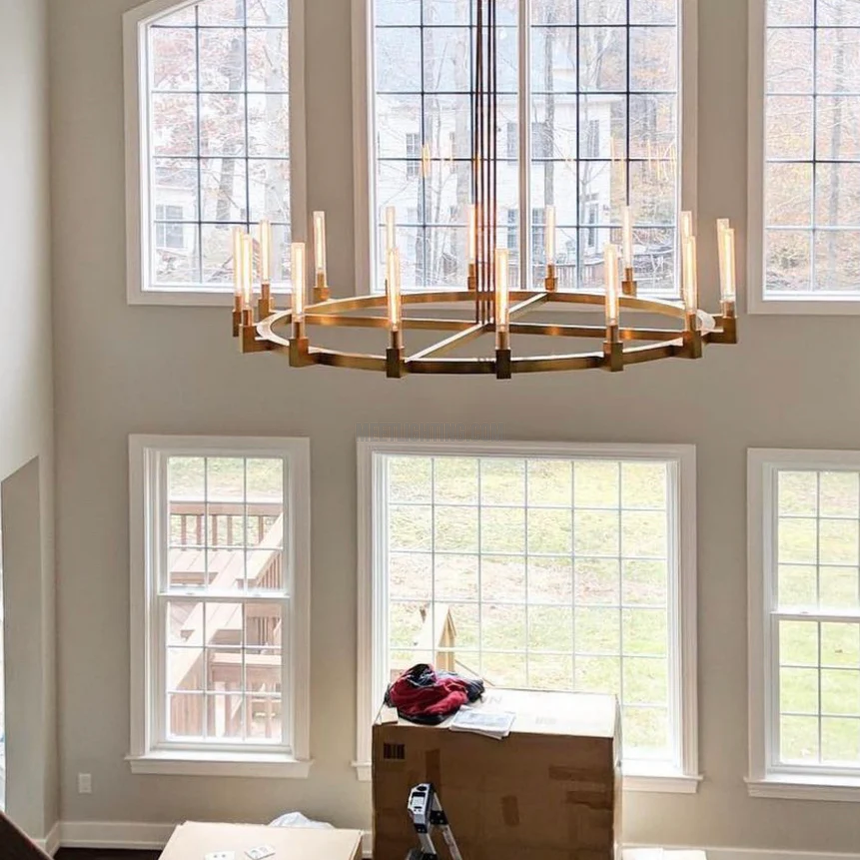 Cannele Round Chandelier 72"-MEET LIGHTING