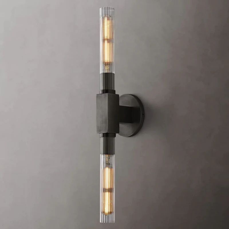 Cannele Glass Linear Wall Sconce-Meet Lighting