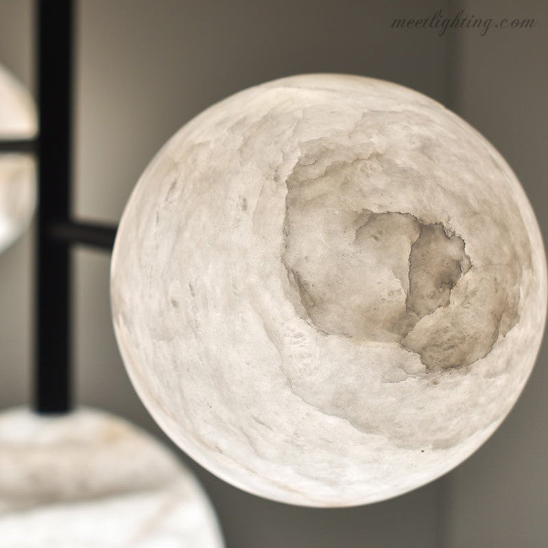 Carol Sphere Delight - Modern Artistic Alabaster Chandelier Light-Meet Lighting