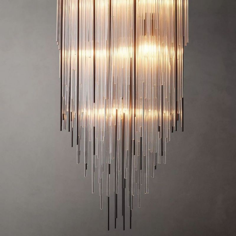 Casa Blown Glass Square Chandelier 20"-Meet Lighting