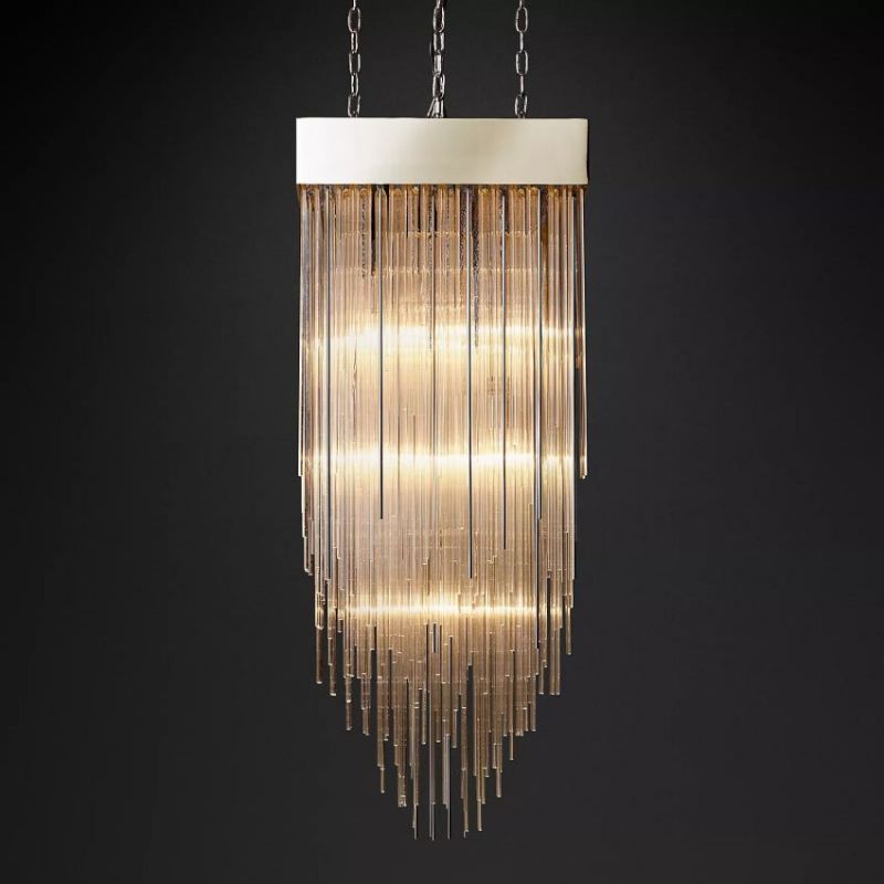 Casa Blown Glass Square Chandelier 20"-Meet Lighting