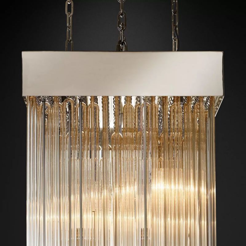 Casa Blown Glass Square Chandelier 20"-Meet Lighting