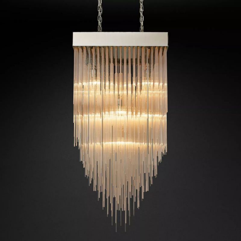 Casa Blown Glass Square Chandelier 30"-Meet Lighting