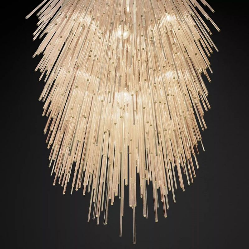 Casa Blown Glass Square Chandelier 30"-Meet Lighting