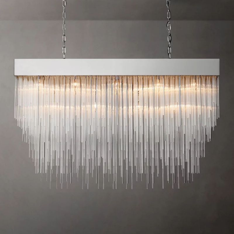 Casa Blown Glass Square Chandelier 54"-Meet Lighting