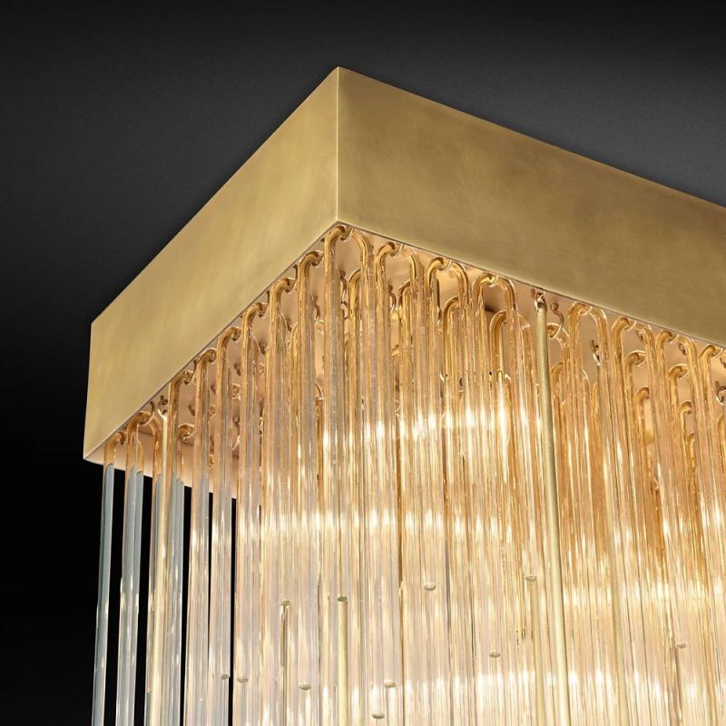 Casa Blown Glass Square Chandelier 54"-Meet Lighting