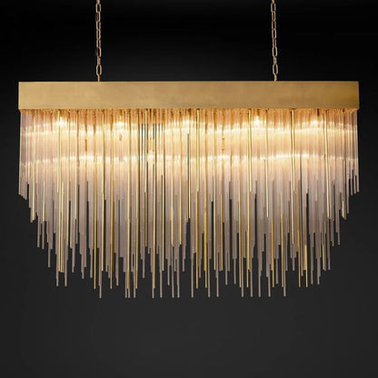 Casa Blown Glass Square Chandelier 54"-Meet Lighting