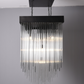 Cascade Glass Rectangular Chandelier 54"-Meet Lighting