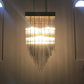 Cascade Glass Rectangular Chandelier 54"-Meet Lighting