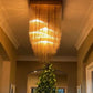 Cascade Glass Rectangular Chandelier 54"-Meet Lighting