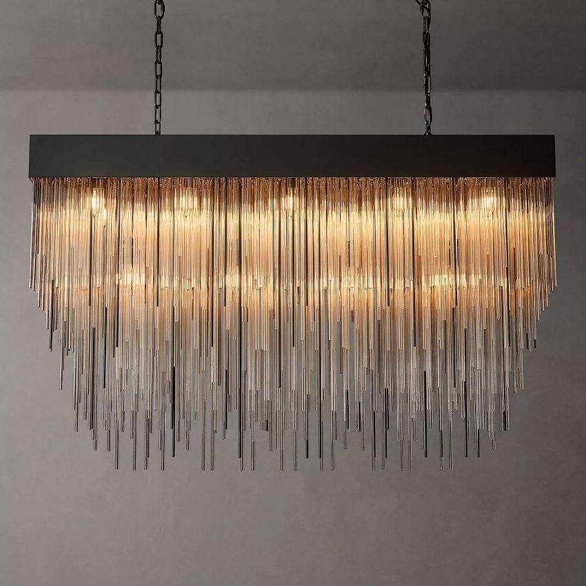 Casha Rectangular & Square Chandelier-Meet Lighting