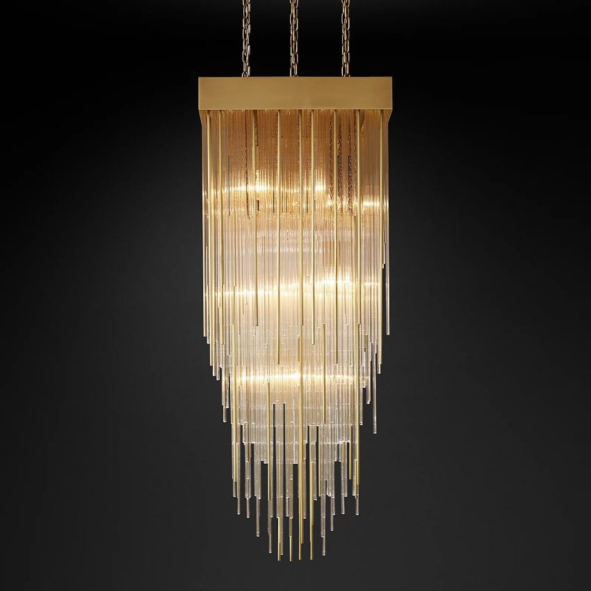 Casha Rectangular & Square Chandelier-Meet Lighting