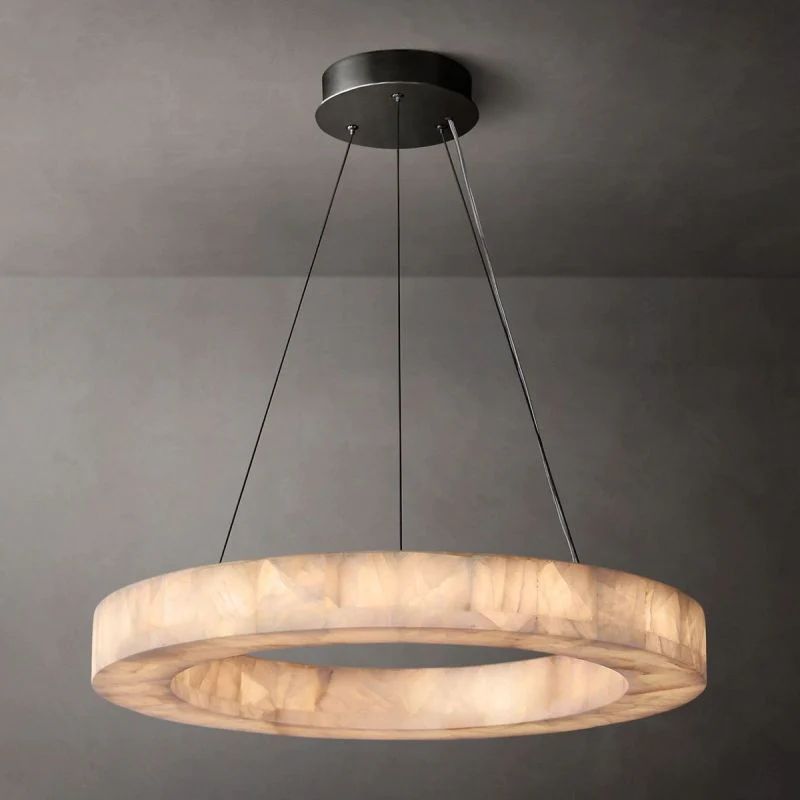 Rivage Calcite Round Chandelier 31"40"60"