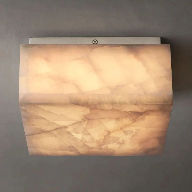 Rivage Calcite Square Flushmount 6"10"14"