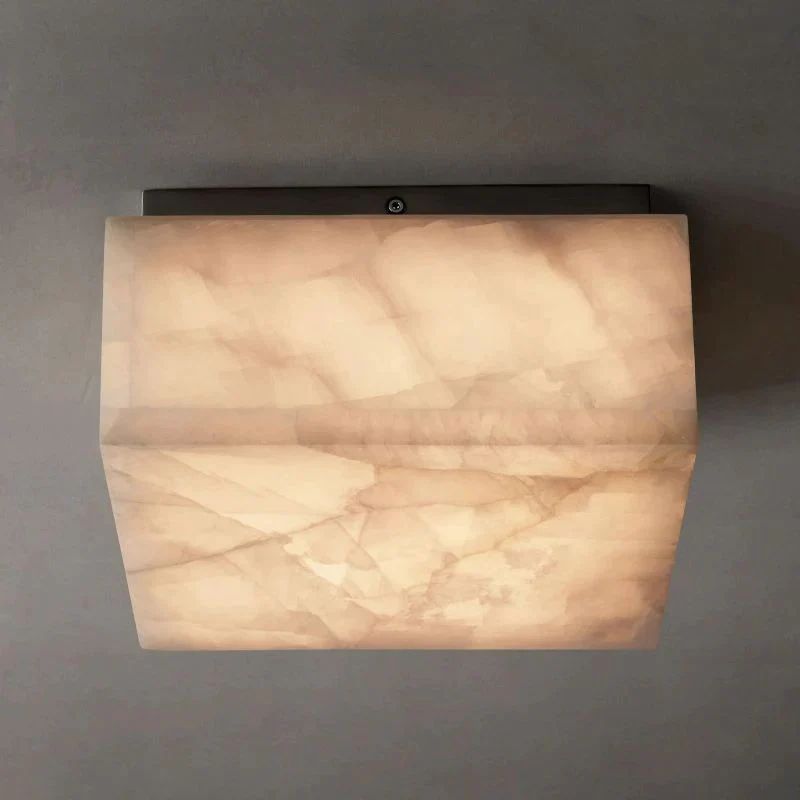 Rivage Calcite Square Flushmount 6"10"14"