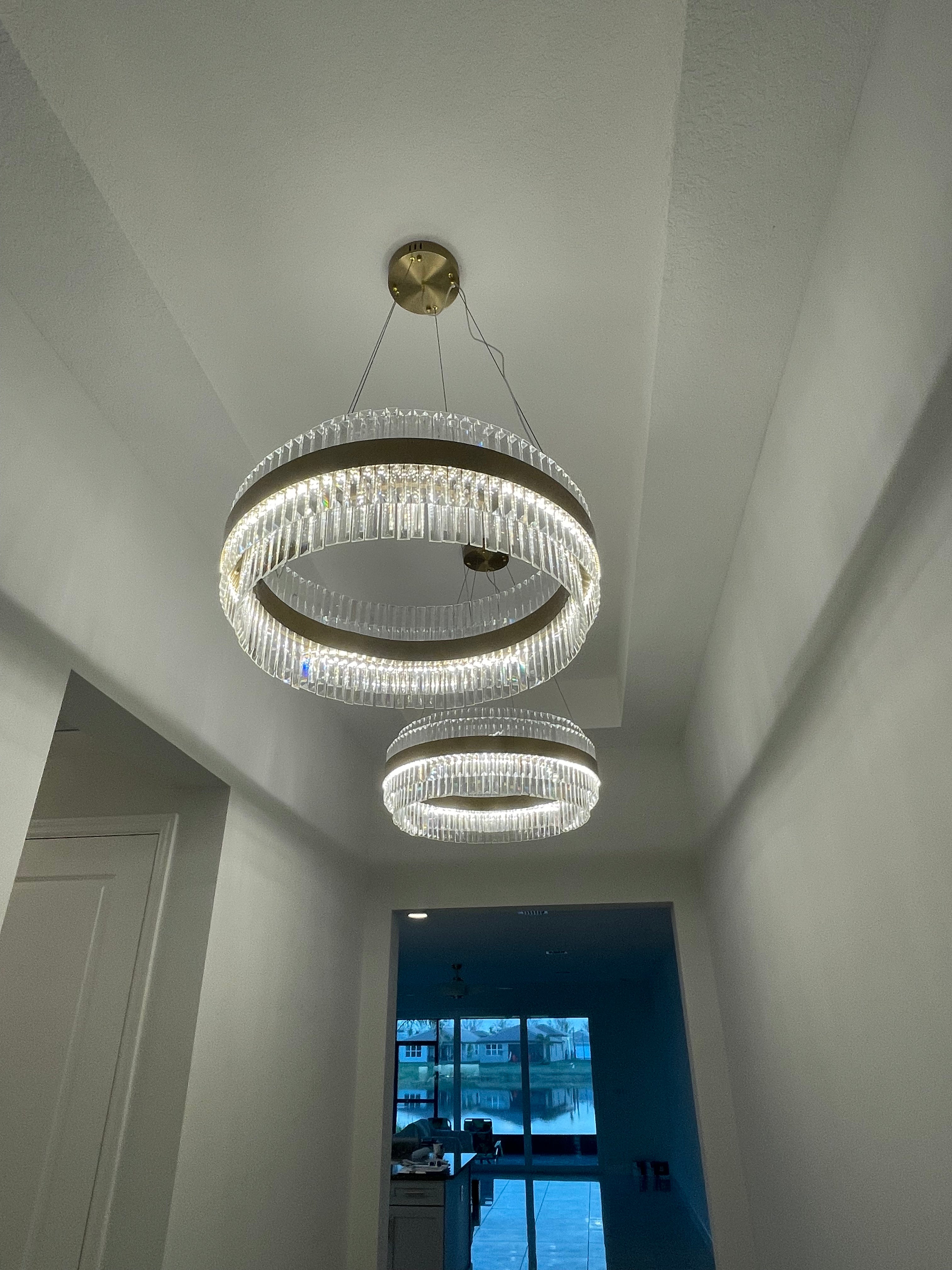 Cebal Odeon Round Crystal Fringe Chandelier-MEET LIGHTING