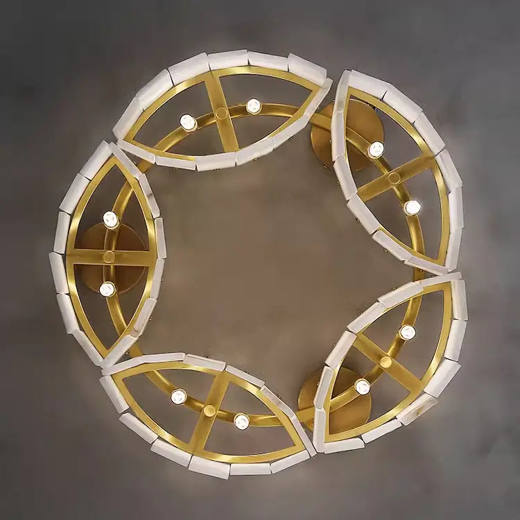 Alabaster Brass Ceiling Lamps Chandelier Light    Ceiling Lamp [product_tags] Fabtiko