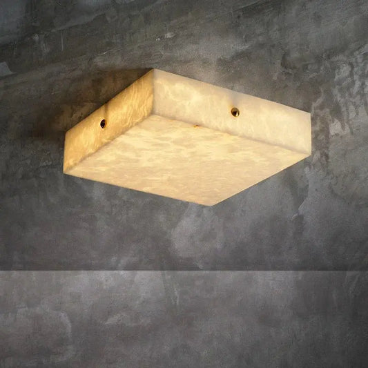 Alabaster Square Flush Mount Ceiling Light 11.81"L   Ceiling Lamp [product_tags] Fabtiko