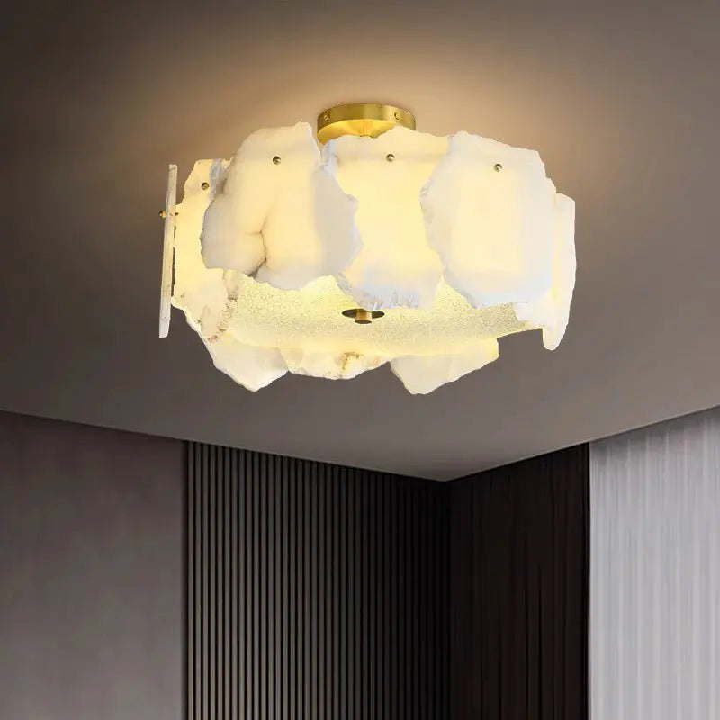 Flush Mount Alabaster Ceiling Light Fixture 23.62"   Ceiling Lamp [product_tags] Fabtiko