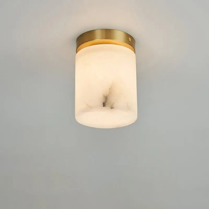 Mini Alabaster Flush Mount Ceiling Lights Cylindrical Large   Ceiling Lamp [product_tags] Fabtiko