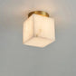 Mini Alabaster Flush Mount Ceiling Lights Square Large   Ceiling Lamp [product_tags] Fabtiko